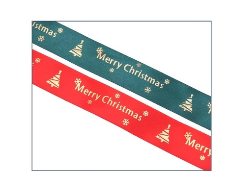 Feliz Navidad Alfabe Tejido de la cinta de borde para la decoración del rollo de fiesta personalizado