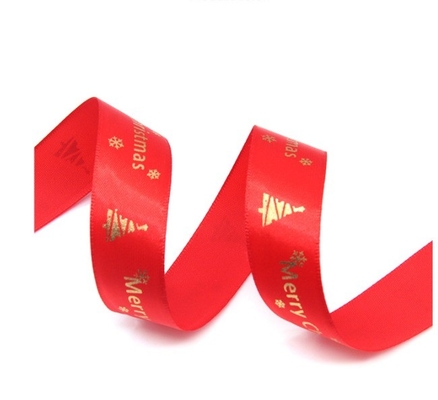Feliz Navidad Alfabe Tejido de la cinta de borde para la decoración del rollo de fiesta personalizado