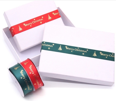 Feliz Navidad Alfabe Tejido de la cinta de borde para la decoración del rollo de fiesta personalizado