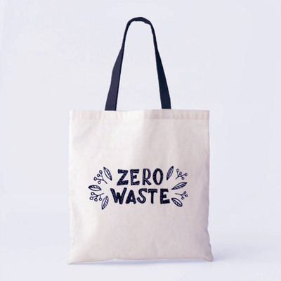 Bolsa de lienzo suave de reciclaje hecha de algodón sostenible reutilizable