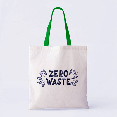 Bolsa de lienzo suave de reciclaje hecha de algodón sostenible reutilizable