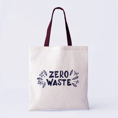 Bolsa de lienzo suave de reciclaje hecha de algodón sostenible reutilizable