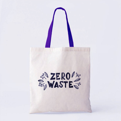 Bolsa de lienzo suave de reciclaje hecha de algodón sostenible reutilizable