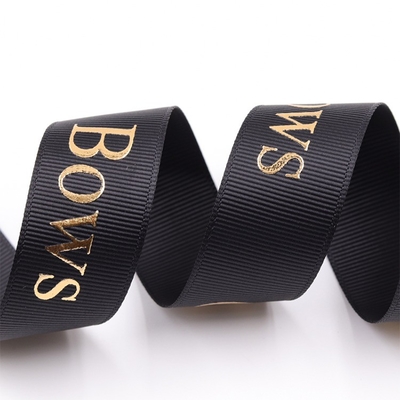 Cinturón de grano grueso de seda negra impresa en papel de oro 3D ecológico personalizado con logotipo grabado