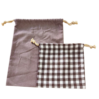 Bolso de mano de tela de algodón de doble cuerda de bolso de polvo de cuerda