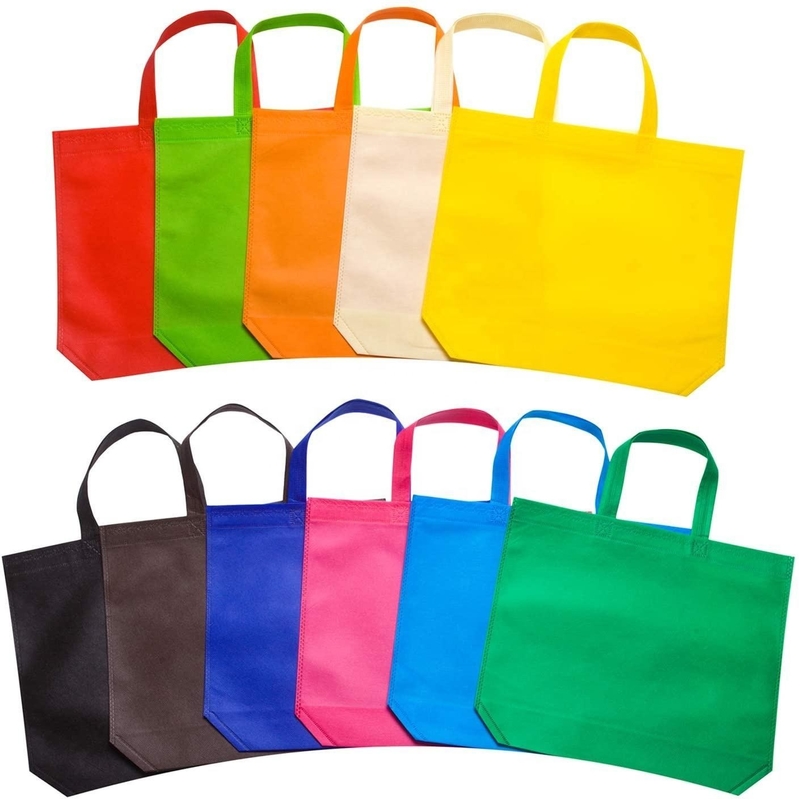 Bolsas de compras portátiles no tejidas reciclables con logotipo impreso personalizado