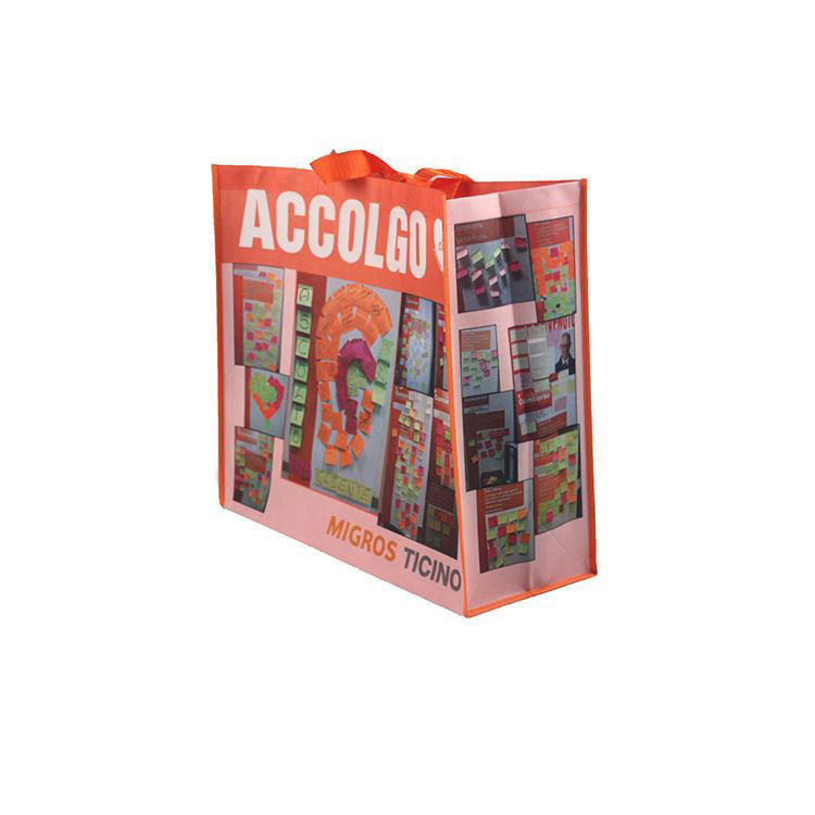 Bolsa de compras de gran capacidad no tejida con material respetuoso con el medio ambiente e impresión a medida