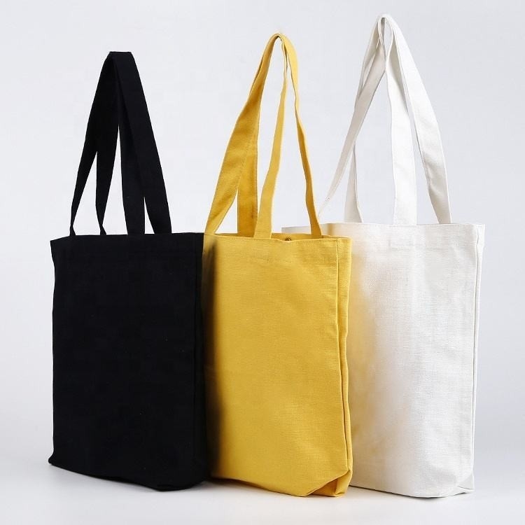 Bolsas de compras de lienzo de color personalizadas Bolsas de toque de algodón 100% orgánico