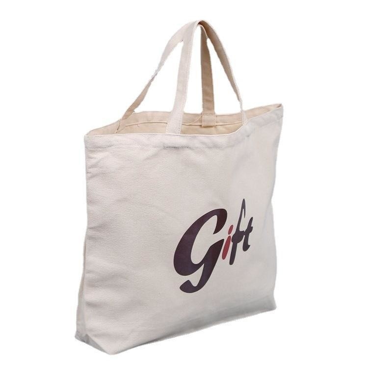 Bolsa de algodón orgánico impresa para promoción y compras ecológicas