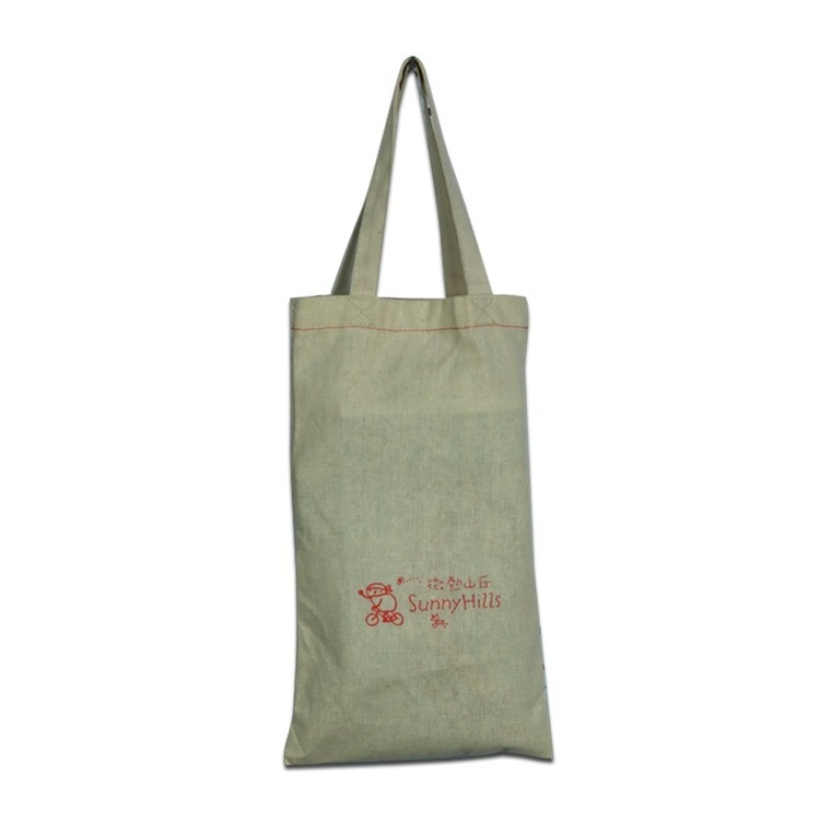 30*40*10cm Bolso de algodón orgánico con cuerda de tracción