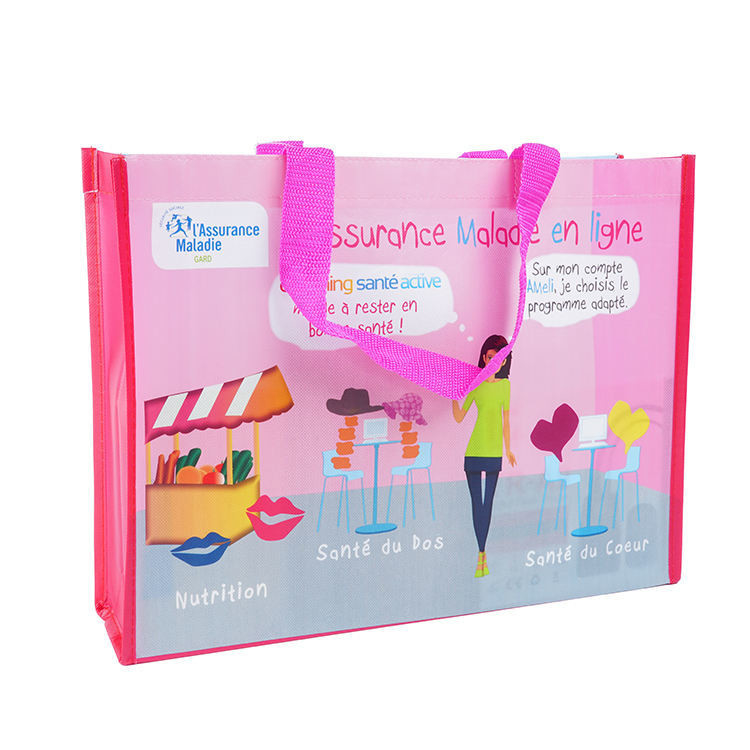 OEM/ODM aceptable bolsas de bolsas Pp no tejidas multicolores para compras Logotipo personalizado