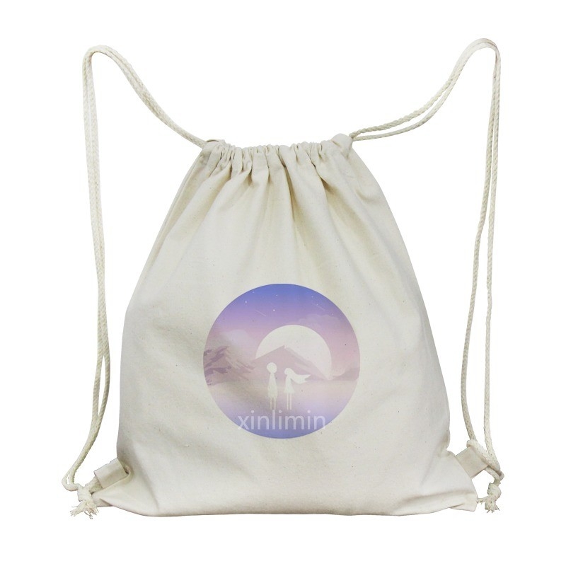 Logotipo personalizado Bolso de algodón orgánico reciclado Bolso de lona de algodón