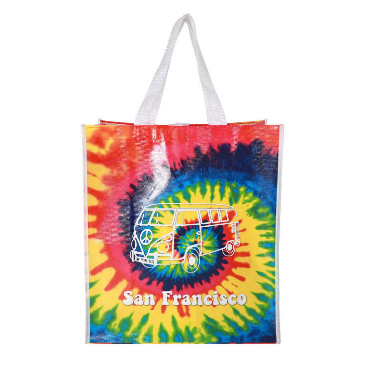 Impresión personalizada Bolsa de logotipo no tejido de gran capacidad para compras ecológicas