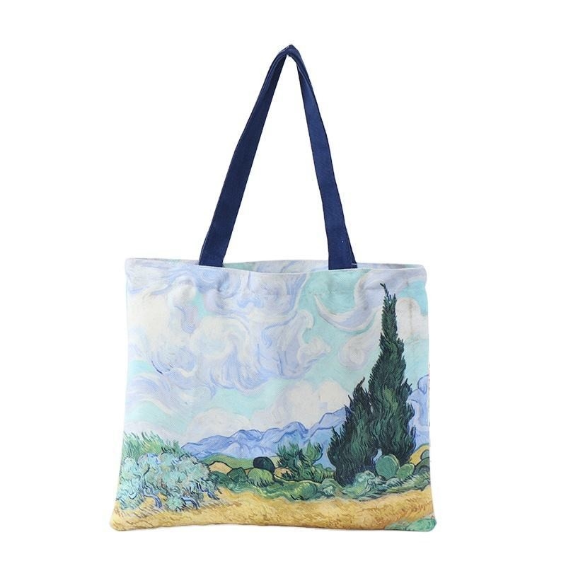 Logotipo personalizado Impreso Reciclado Reutilizable Sublimación Bolso de Tote para Negocios Compras de comestibles