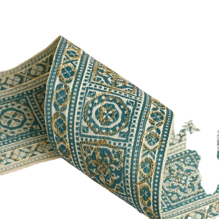 Cinturón de jacquard personalizado de doble cara de alta tenacidad para embalaje y decoración de regalos