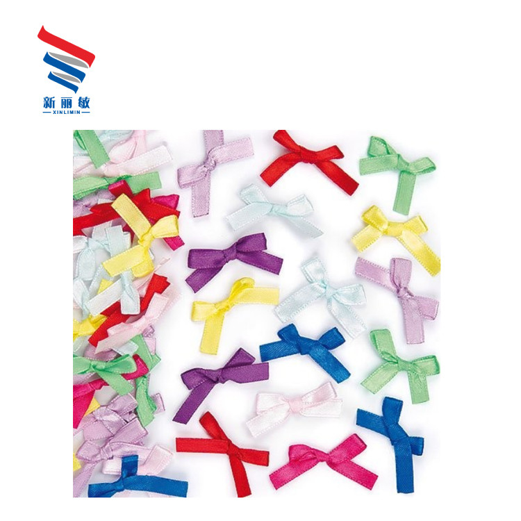 100% de poliéster prefabricado Mini Satin Ribbon Bow para lencería personalizable y OEM bienvenido