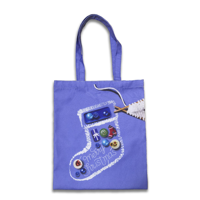 Bolso de compras de lienzo de algodón de poliéster tamaño de logotipo personalizable para regalo de Navidad OEM / ODM